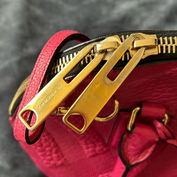 Burberry Orchard Grained Leather Satchel - Fuchsia (PINK) - Picture 2 of 11